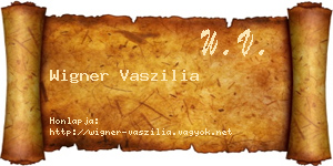 Wigner Vaszilia névjegykártya